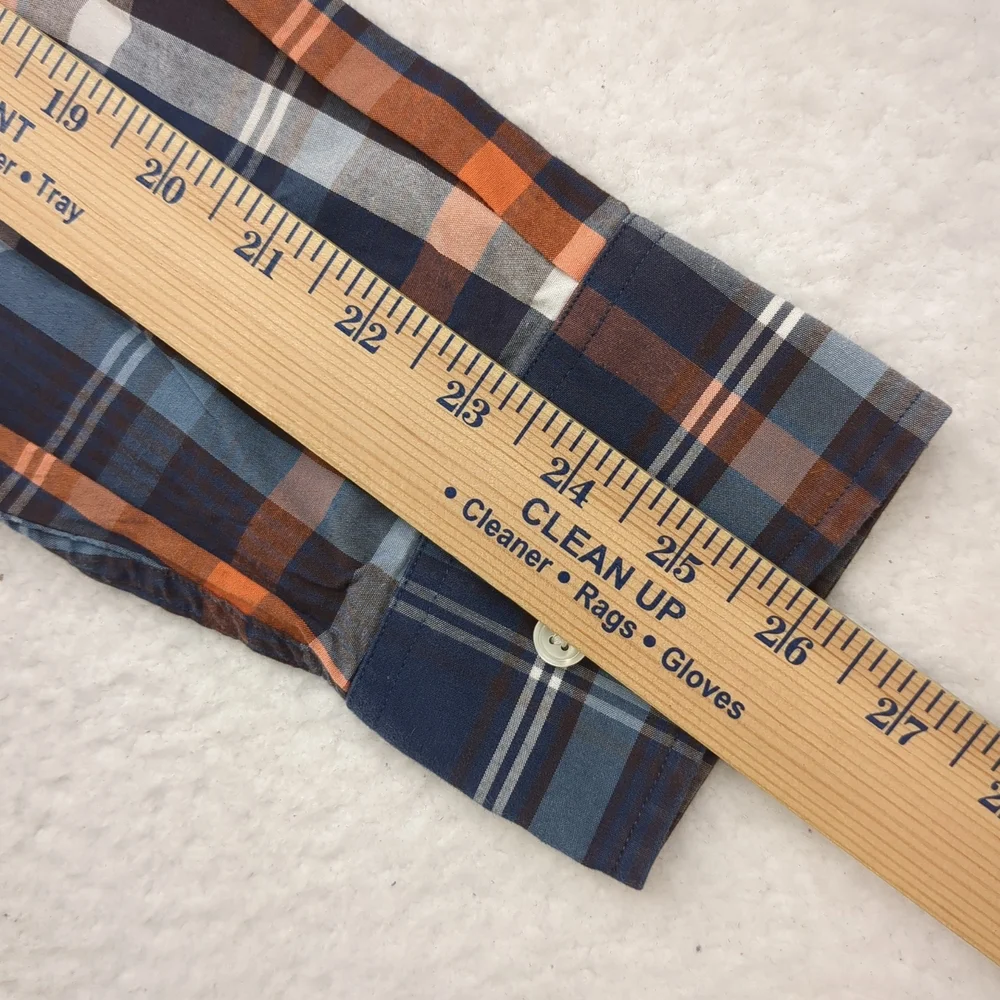Banana Republic Shirt Mens Medium Plaid Soft Wash Button Down Long Sleeve Top